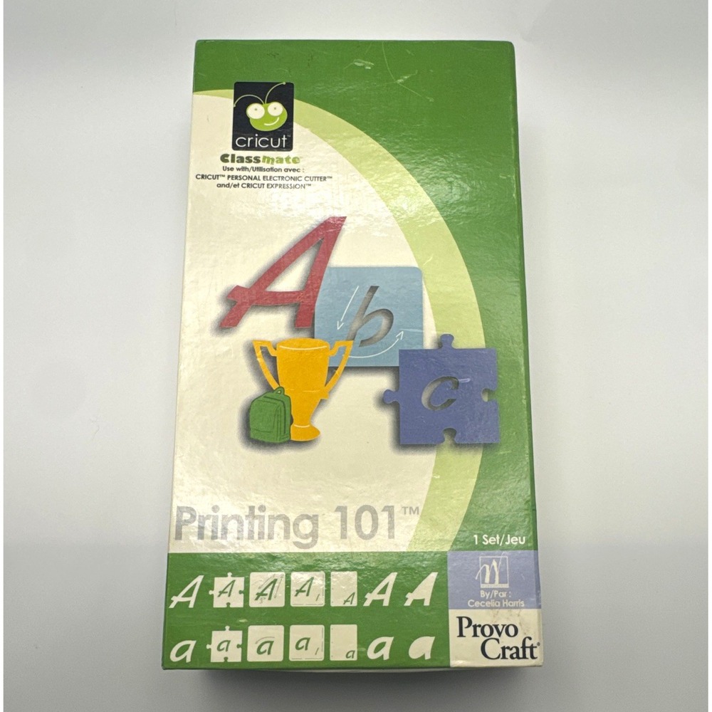 Cricut Classmate Printing 101 Cartridge with Keyboard Overlay & Booklet